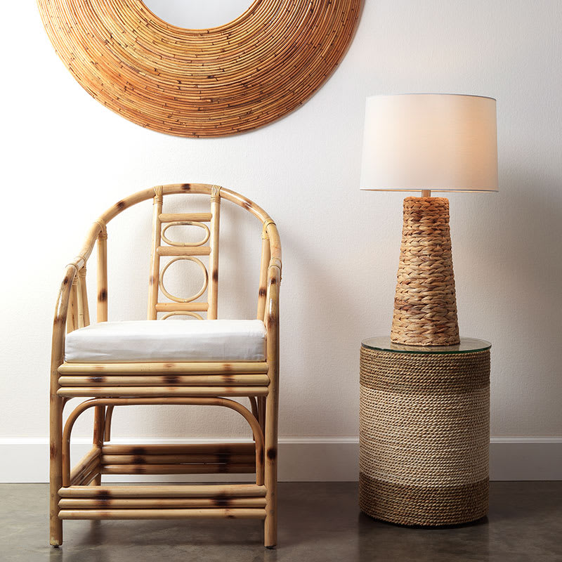 Seagrass Haven Table Lamp Brown Ceramic The Company Store