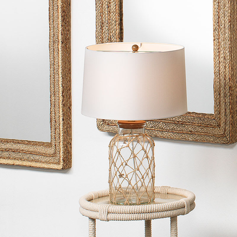 Glass and rope lamp deals