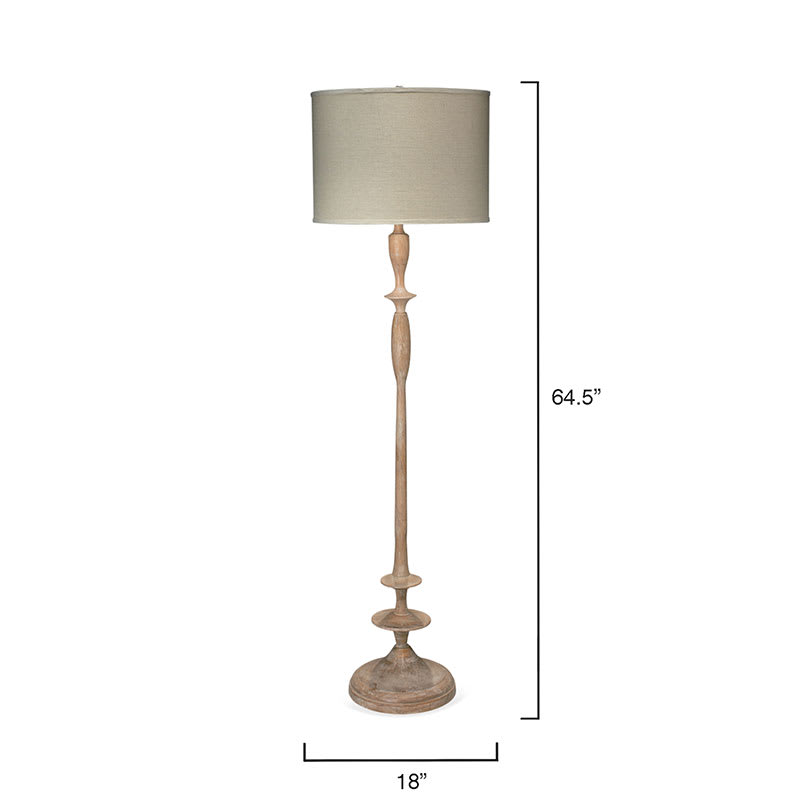 Petite Mango Wood Floor Lamp