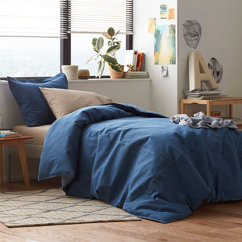 Denim Cotton Reversible Duvet Cover The Company Store