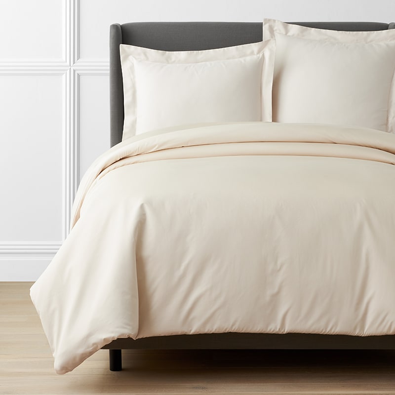 Premium Smooth Supima Cotton Sateen Duvet Cover White Size Twin XL The Company Store