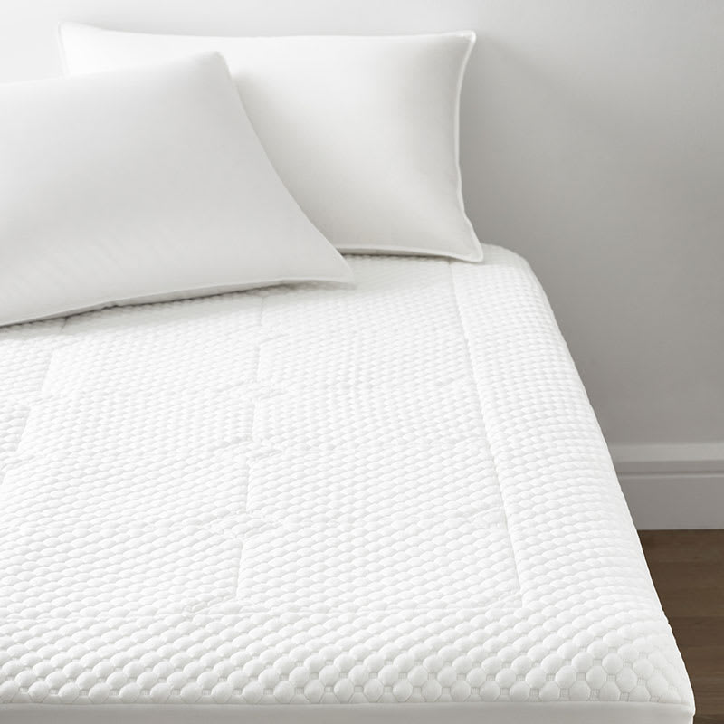 The Company Store Cushion Quilted Memory Foam Mattress Pad - White Size Queen Bamboo Bamboo BLE