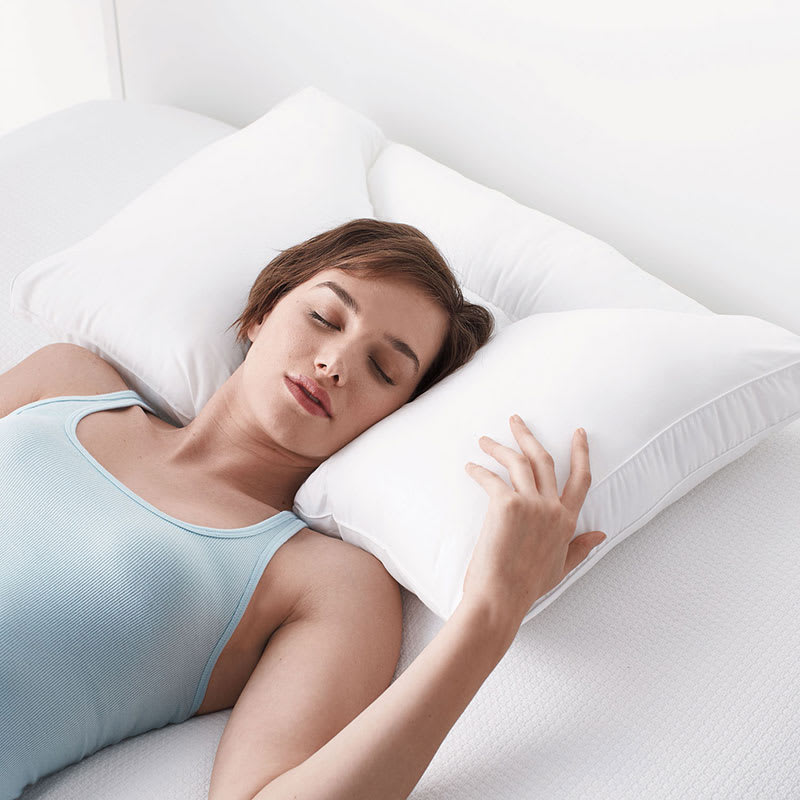 Duo Sleep Neck Posture Pillow Cover - White, Cotton | The Company Store