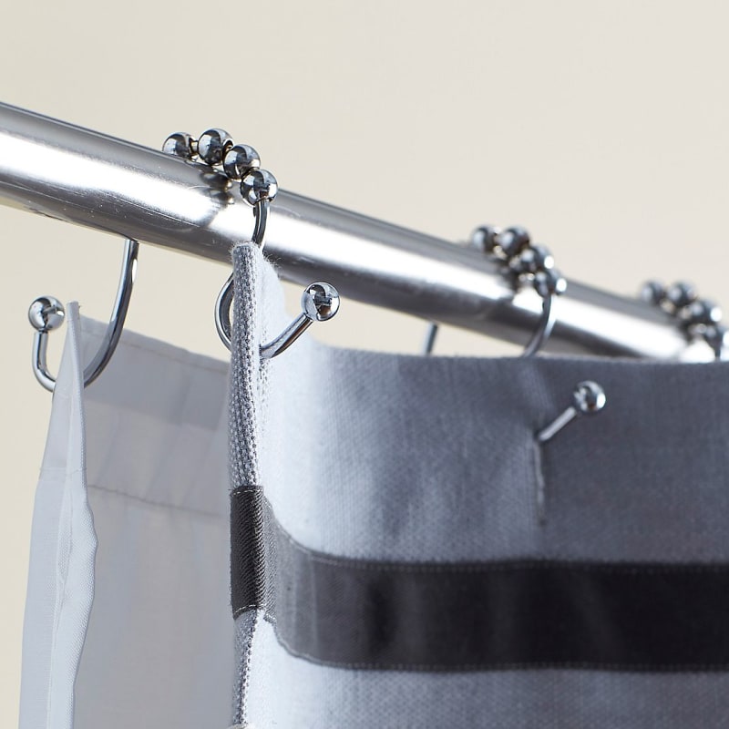 Double Roller Shower Curtain Hooks