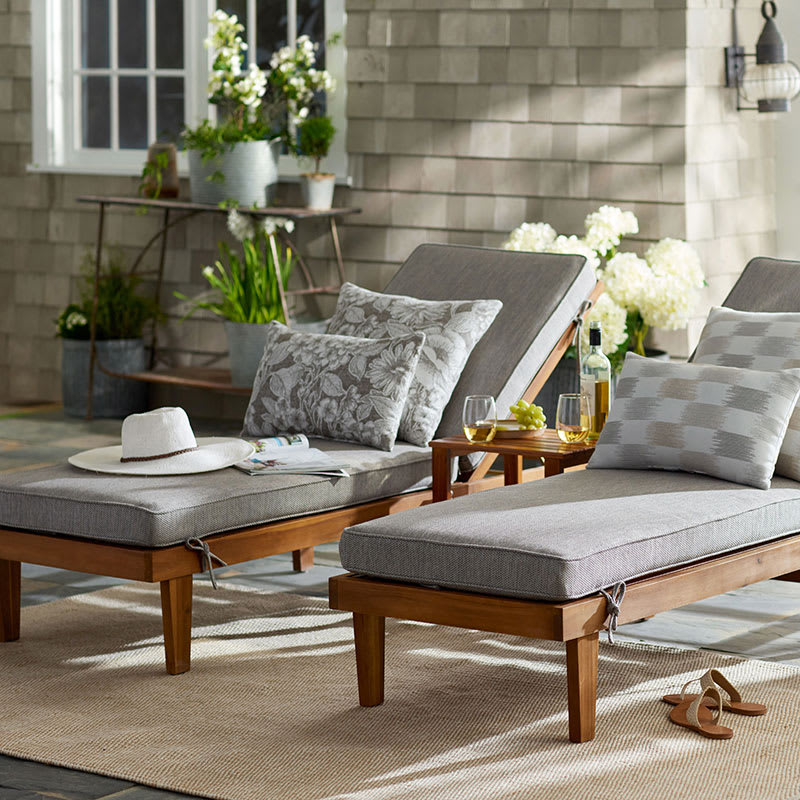 Sunbrella outdoor chaise lounge cushions outlet