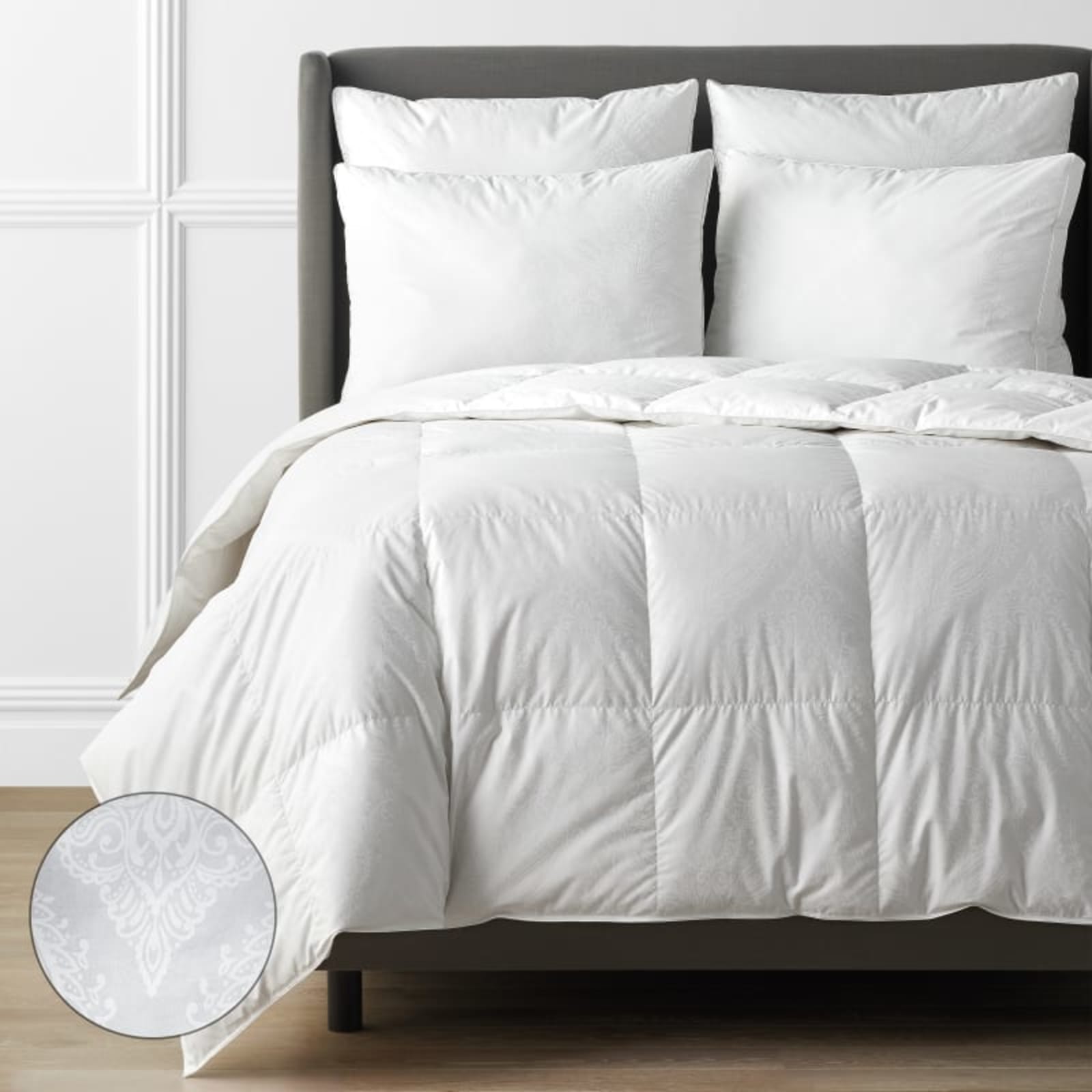 Black feather comforter store