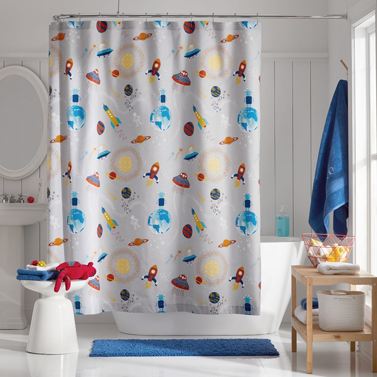 Company Kids™ Space Print Shower Curtain | The Company Store