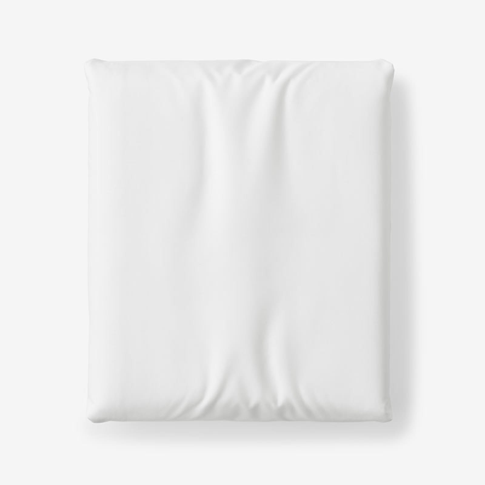 Classic Cool Organic Cotton Percale Fitted Bed Sheet - White, Size Queen | The Company Store