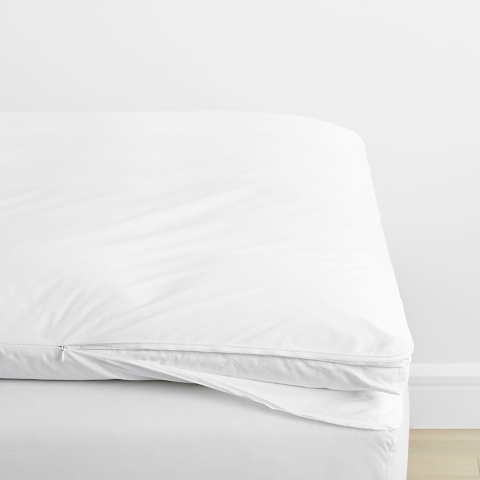 Waterproof Mattress Pad - White, Size Full, Cotton Percale | The Company Store