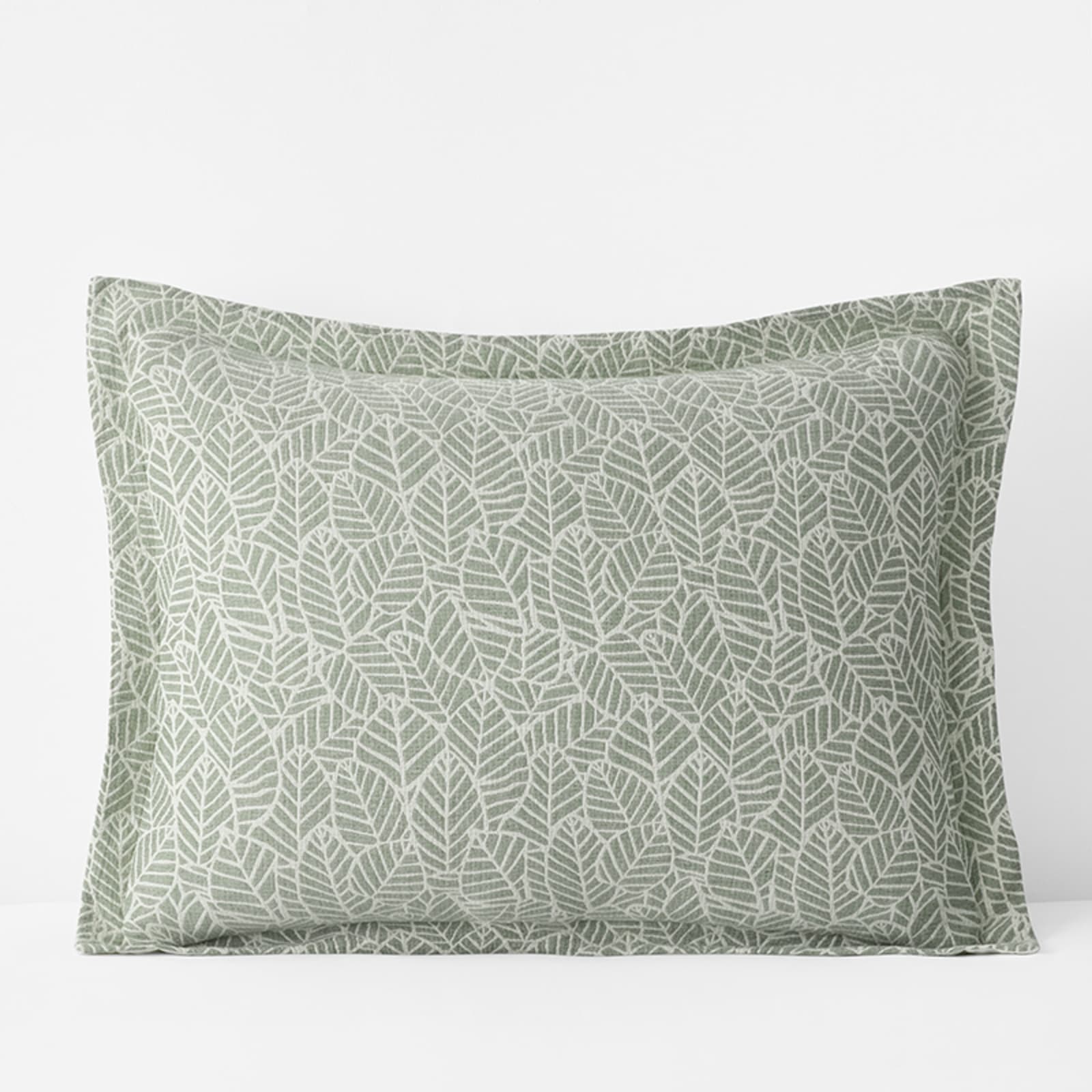 Leaves Jacquard Weave Organic Cotton Sham The Company Store