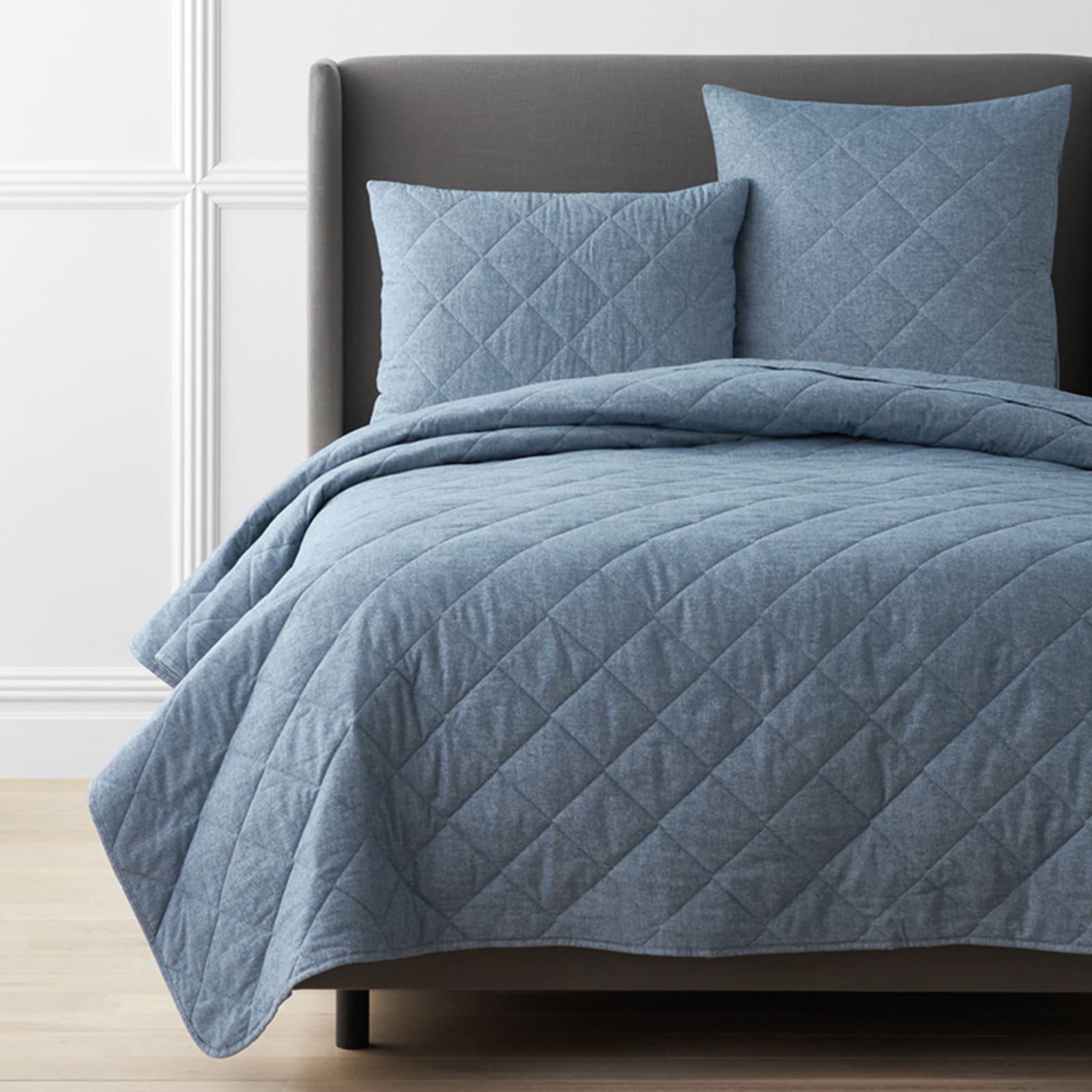 Legends Hotel™ Bromley Velvet Coverlet - Denim