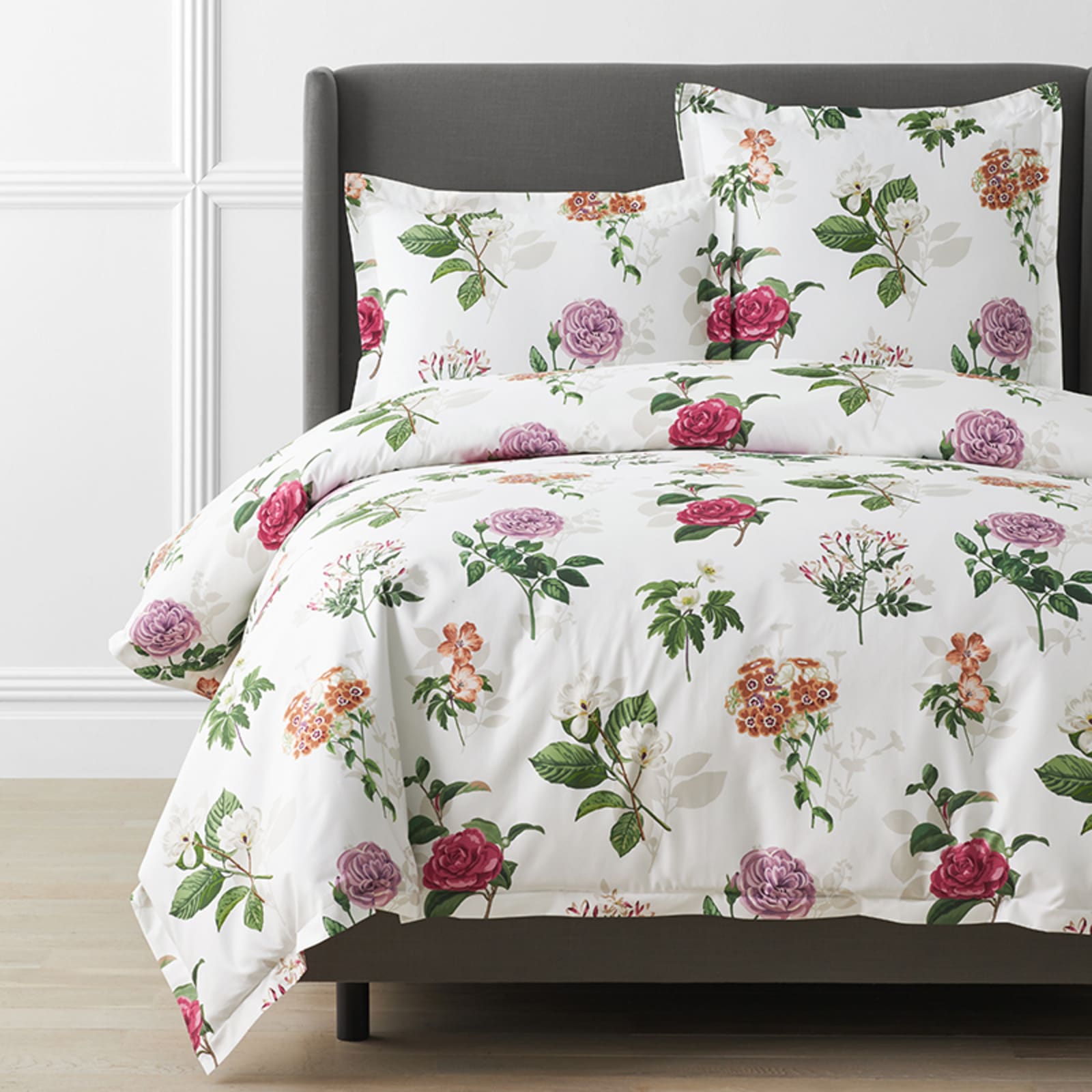 Great Choice Products Floral Duvet Cover Set 100% Cotton Green