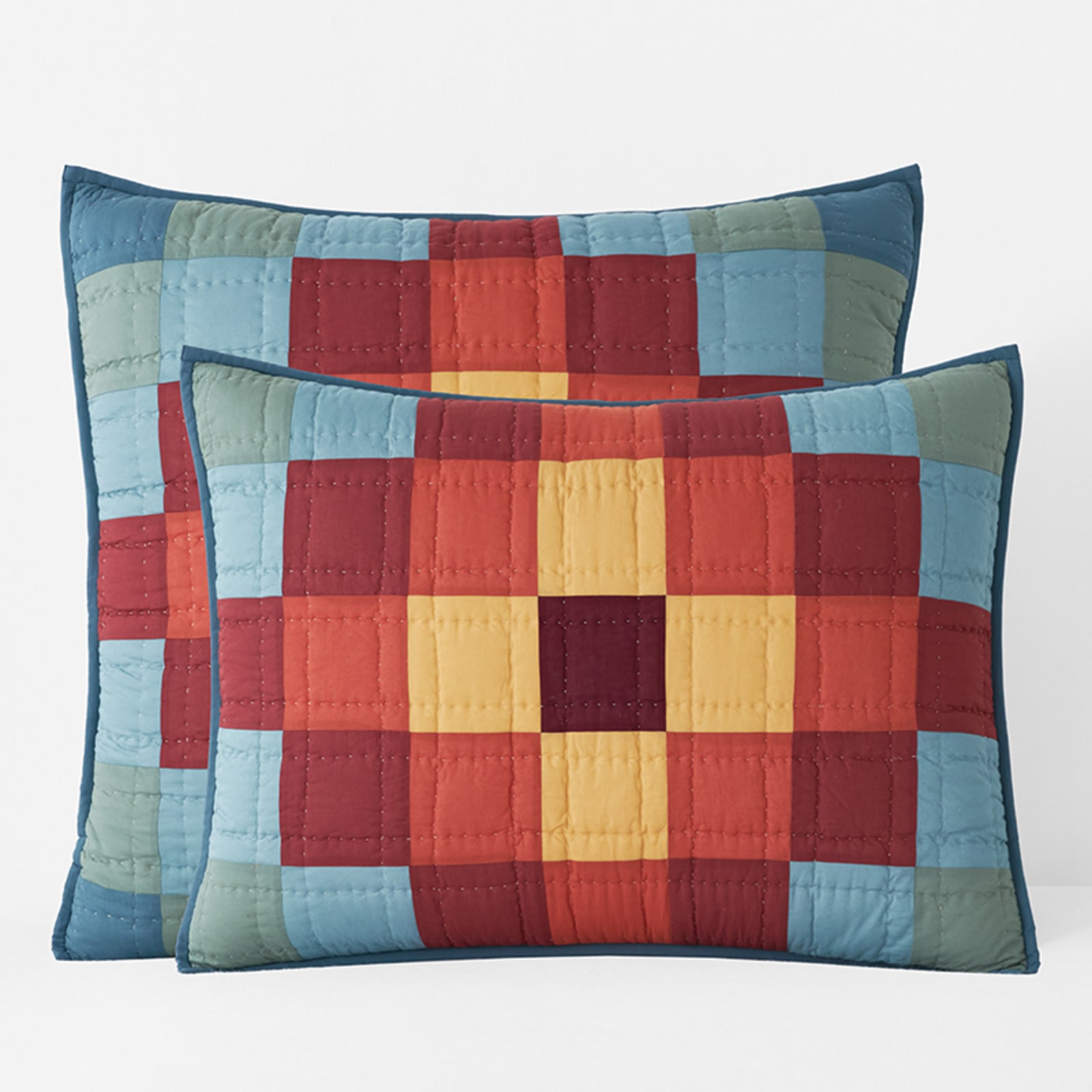 Pieced Block Patchwork Quilted Sham | The Company Store