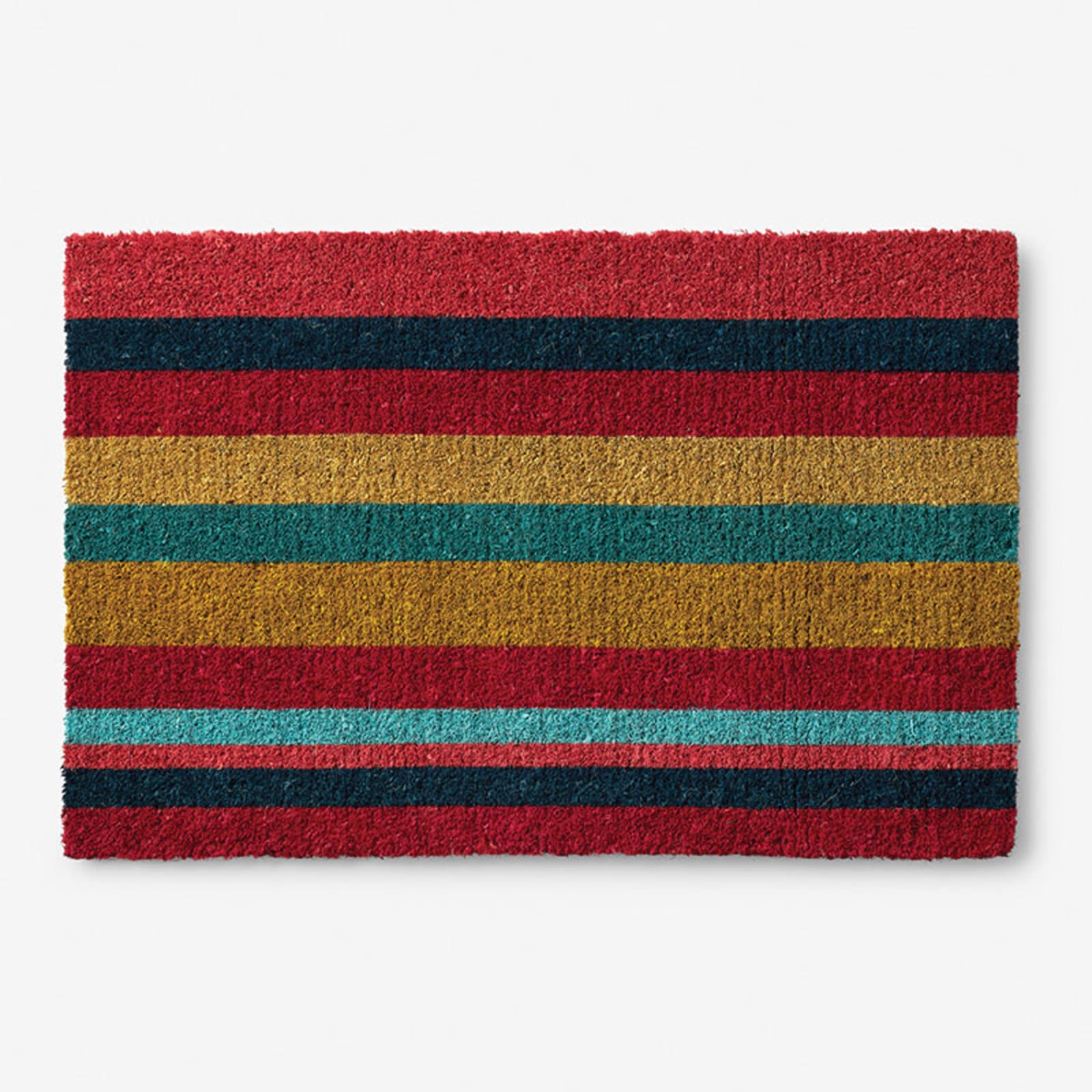 Border Coir Door Mat - Black, Size 24 x 57 | The Company Store