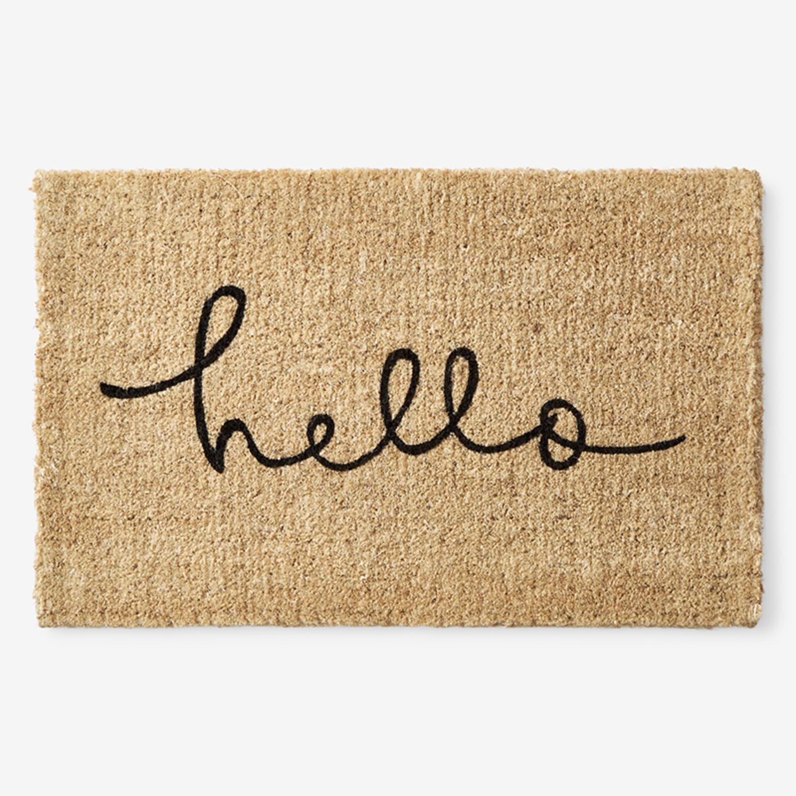 Border Coir Door Mat - Black, Size 24 x 57 | The Company Store