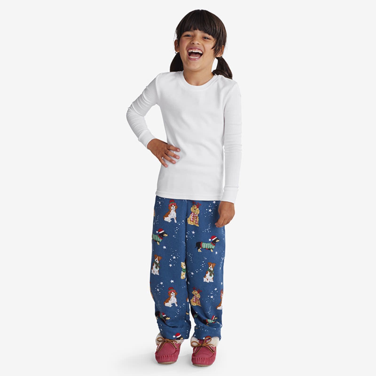 Boys and Girls Soft Organic Cotton Snug Fit Pajama Sets | White