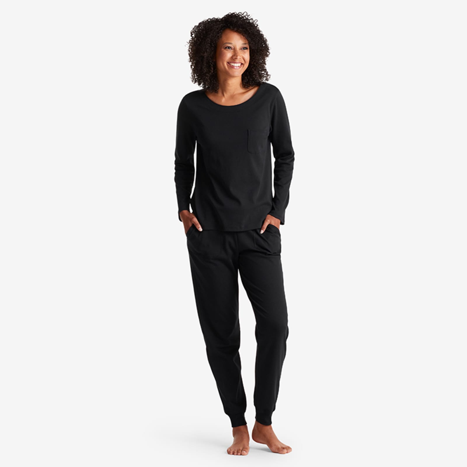 Paradise Black Loungewear Pyjama pants in cotton