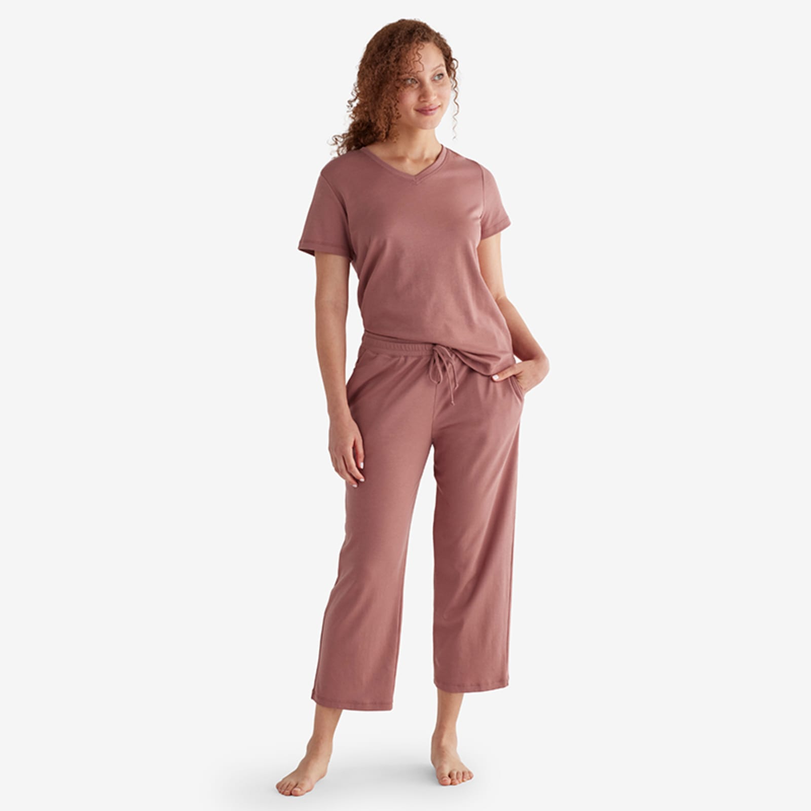 Legends Luxury™ Pima Cotton Cropped Pajama Set
