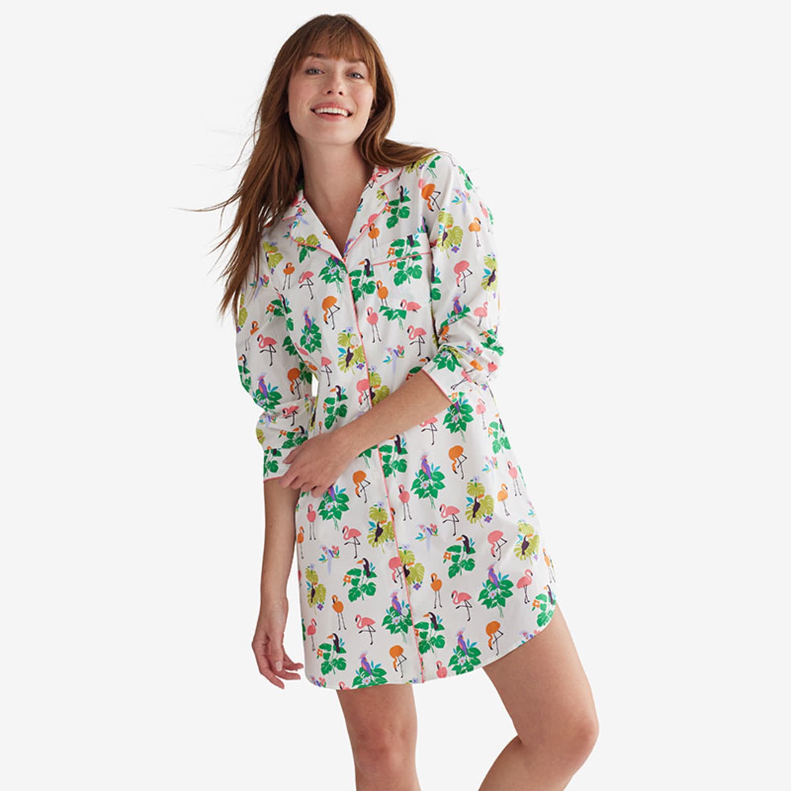 Printed Cotton Poplin Nightshirt