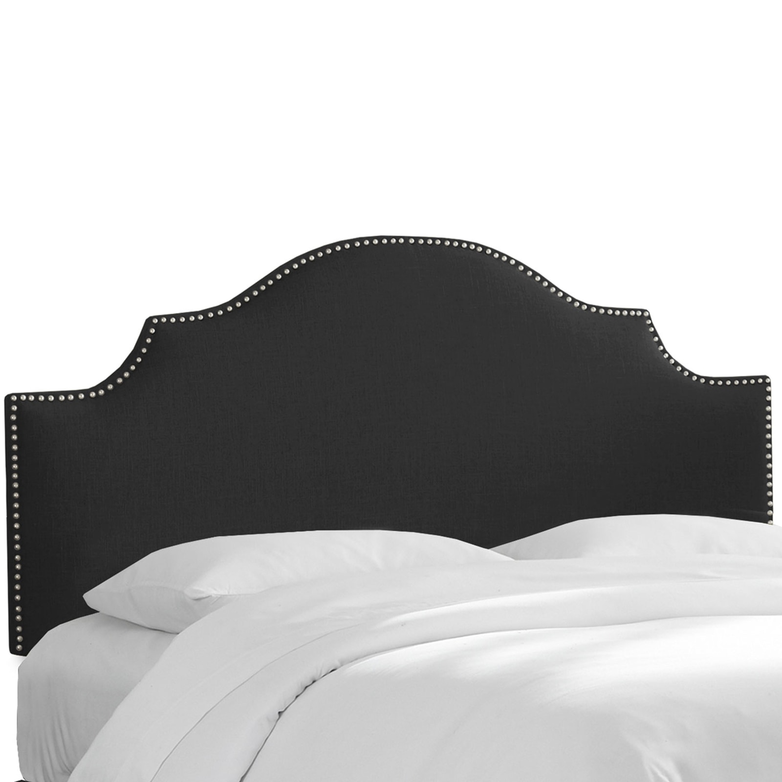 Black quilted headboard top