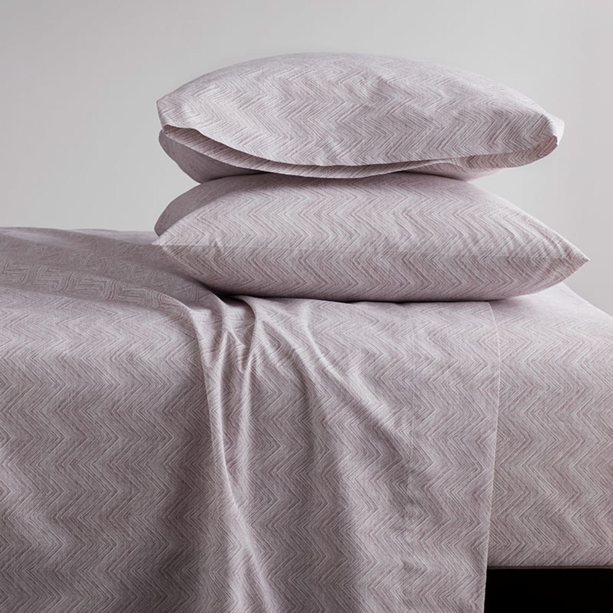 Herringbone Hues of Bubblegum Pink by Friztin Herringbone Sheet Set Pink Orange Sheet Set with Spoonflower Fabrics