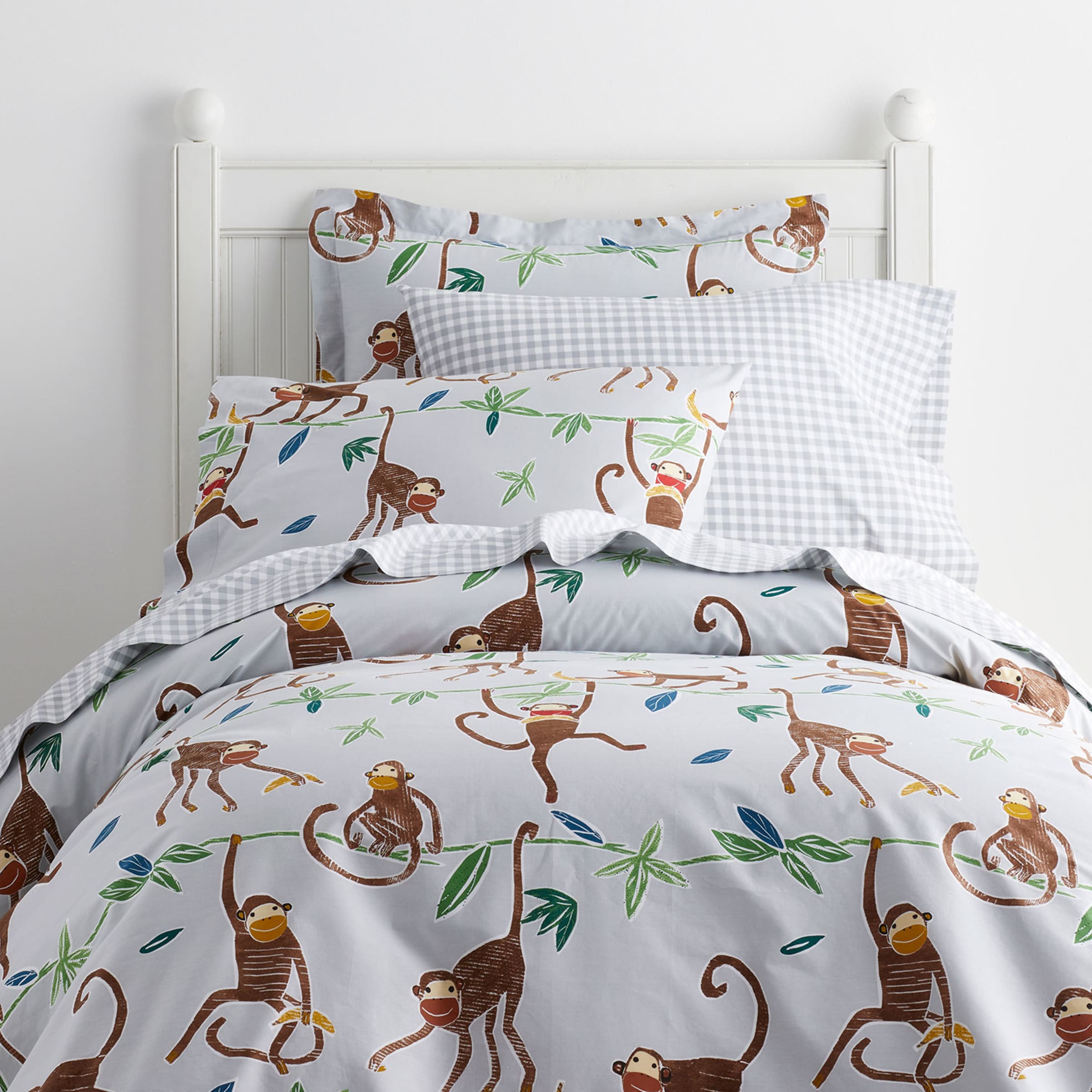 Monkey Business Print Kids Duvet Cover