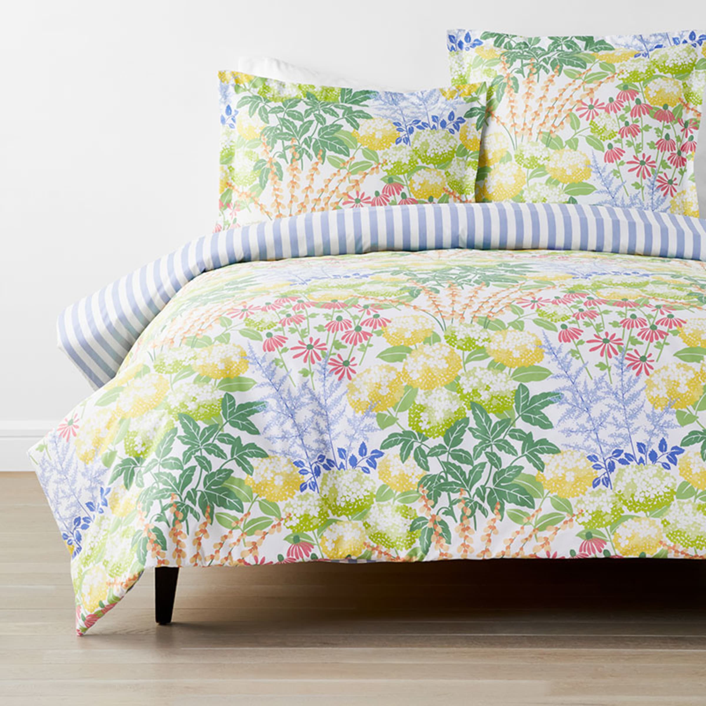 Company Cotton Awning Floral Stripe Duvet Cover