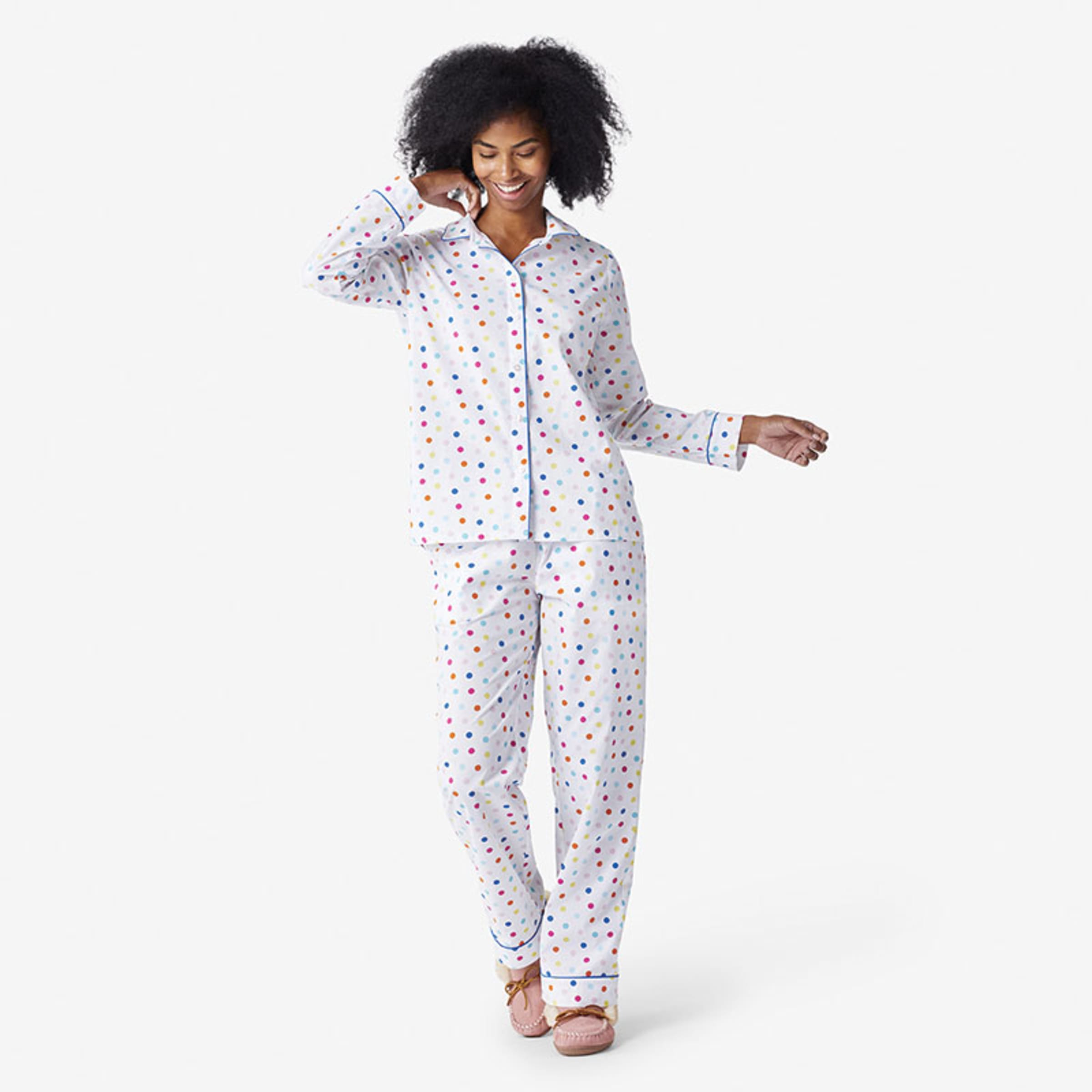 Cotton poplin women's pajamas clearance
