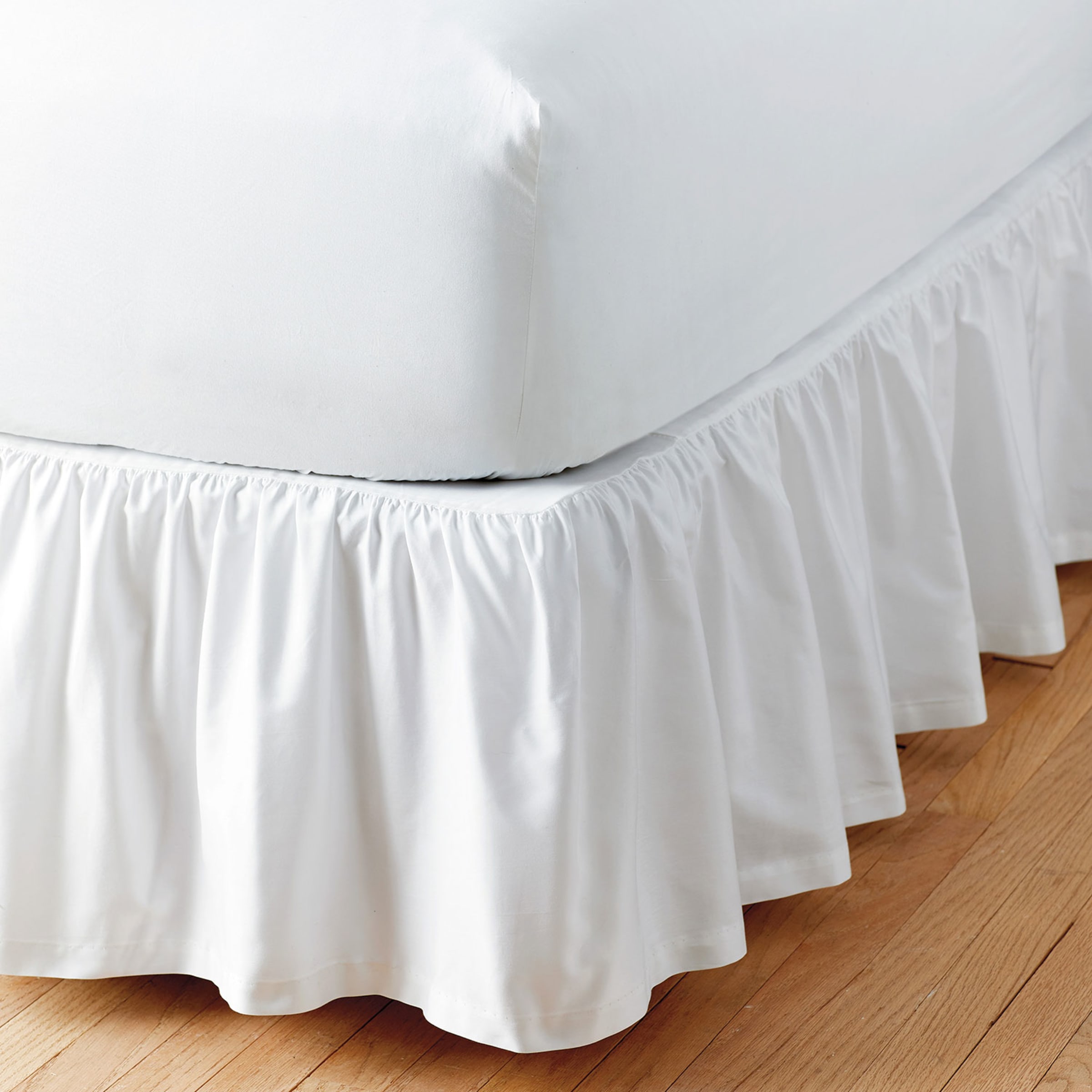 Simple Tuck Gathered Cotton Bed Skirt The Company Store