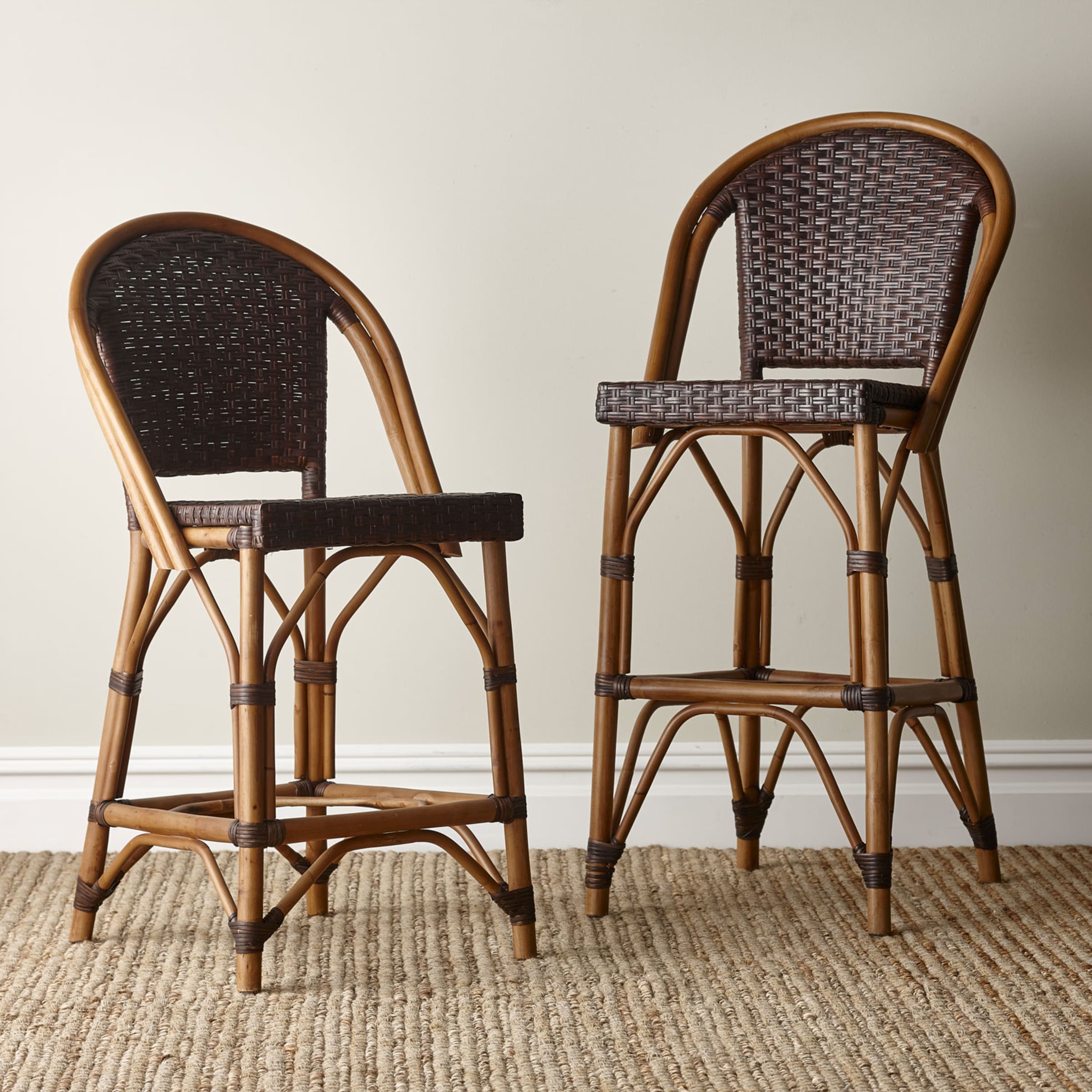 Rattan Parisian Bar Counter Stools