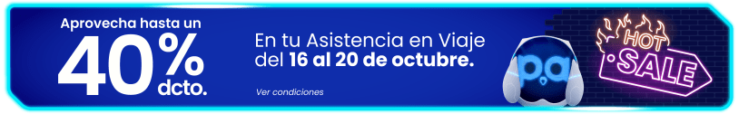Hot Sale Compara Octubre 2025 - Hasta 40% Descuento en Asistencia en viajes contratando con ciertas compañías