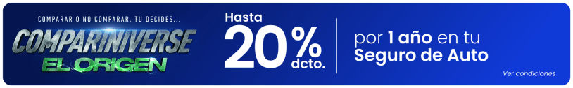Compara Febrero 2026 - Hasta 20% Descuento anual en Seguro Automotriz contratando con ciertas compañías