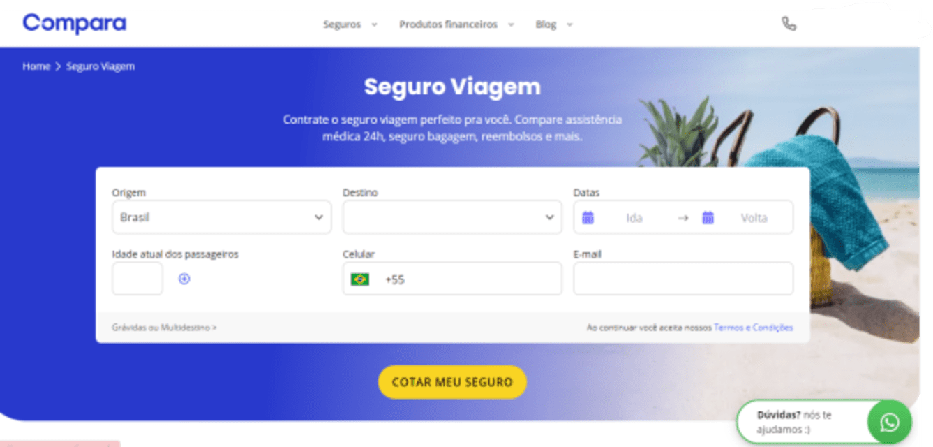 seguro viagem internacional preço