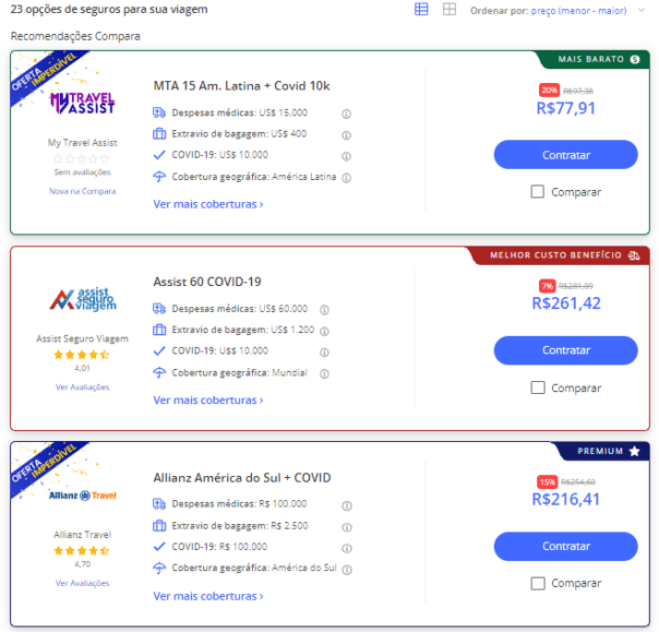 seguro viagem argentina valor