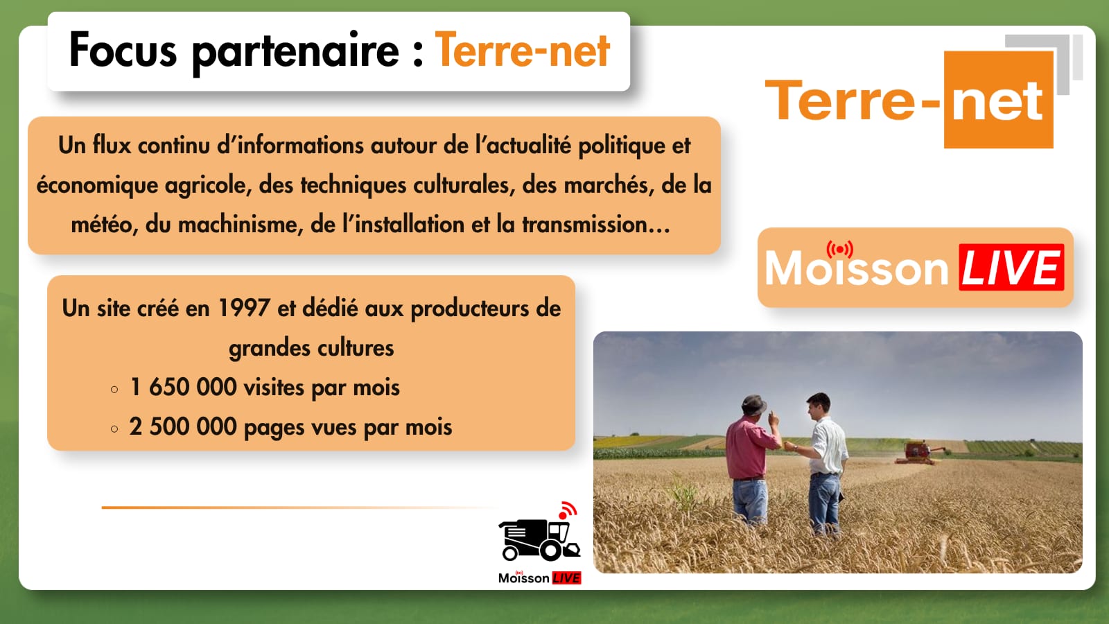 Moisson-Live - Partagez vos rendements