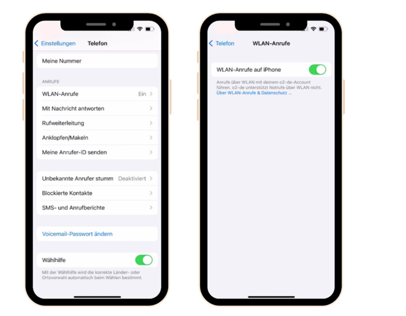 Sie können die WiFi-Calling-Funktion Ihres iPhones innerhalb von wenigen Sekunden ein- und ausschalten.