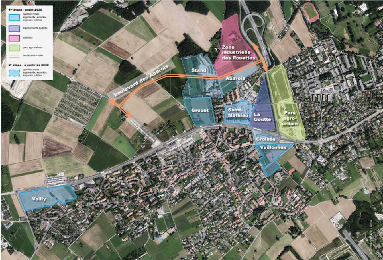 Carte du projet immobilier à Bernex