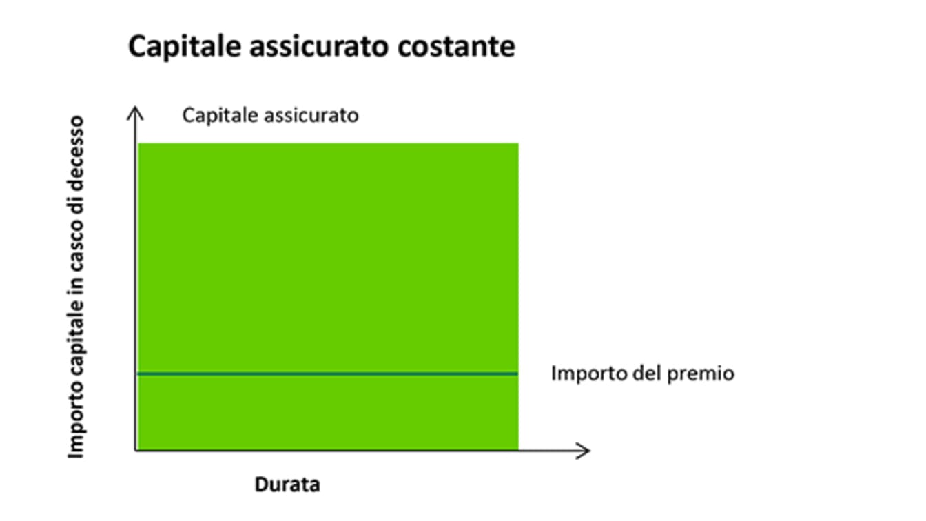 Grafica: Assicurazione rischio vita con somma assicurata costante
