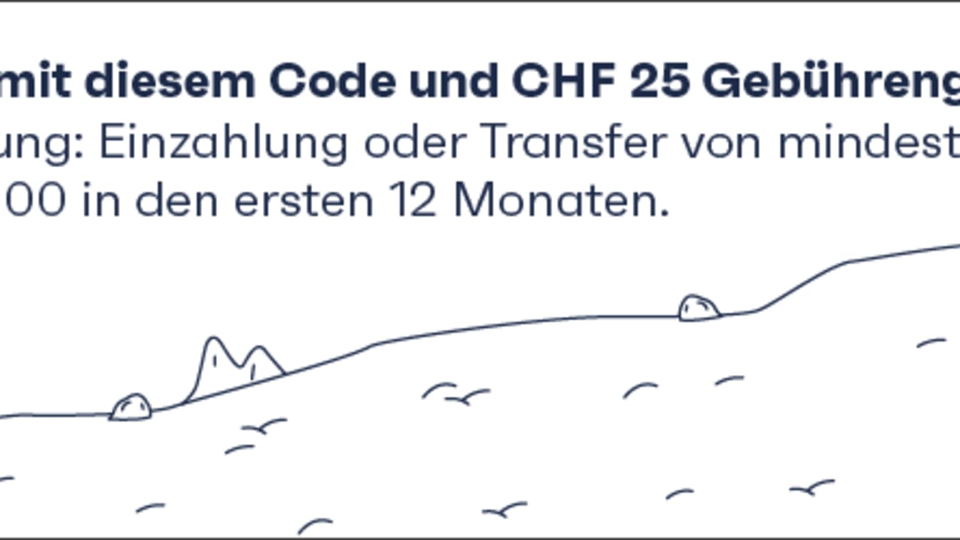 Finpension discount code: VFR2GA. If you deposit or transfer at least 1000 francs in the first 12 months, you start with a fee credit of 25 francs.