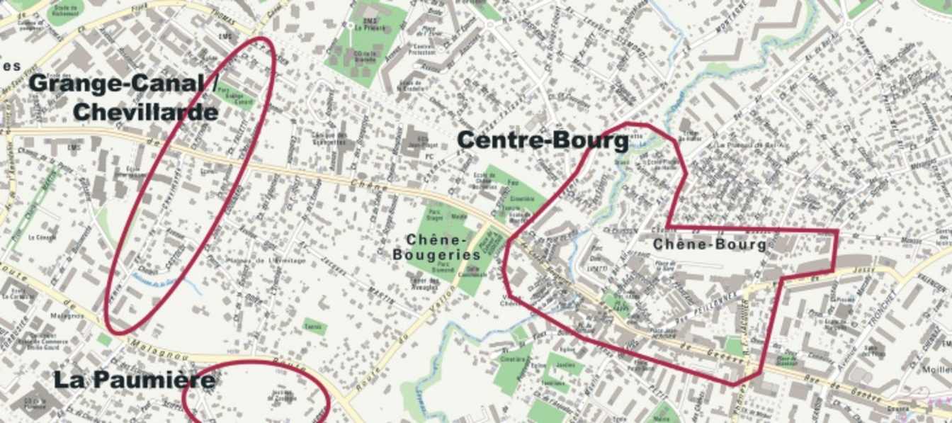 Carte du projet immobilier à Chêne-Bourg