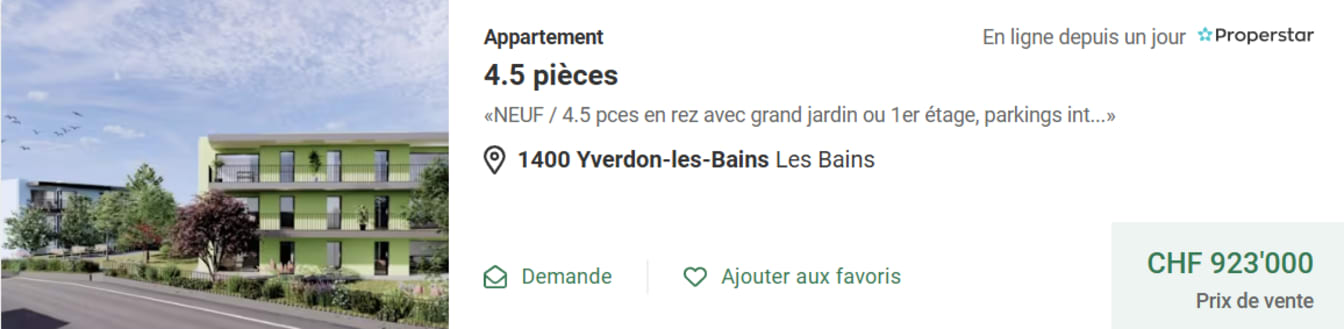 Annonce d'un appartement