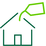 Stylized house for sale sign