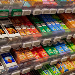 Supermarktregal mit Schokolade