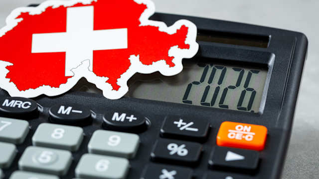 Calculatrice avec autocollant Suisse