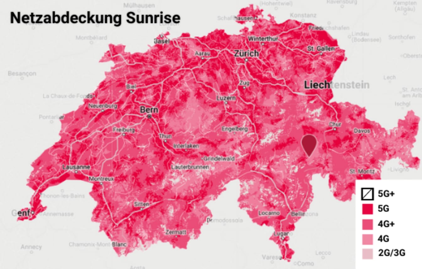 Netzabdeckung Swisscom, Sunrise UPC & Salt in der Schweiz: Welcher Anbieter  nutzt welches Netz?