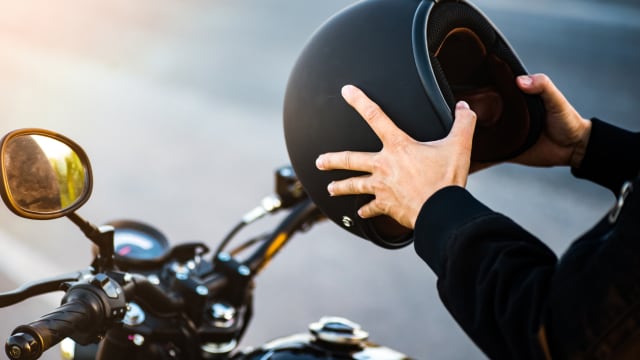 Picture of motorcycle helmet