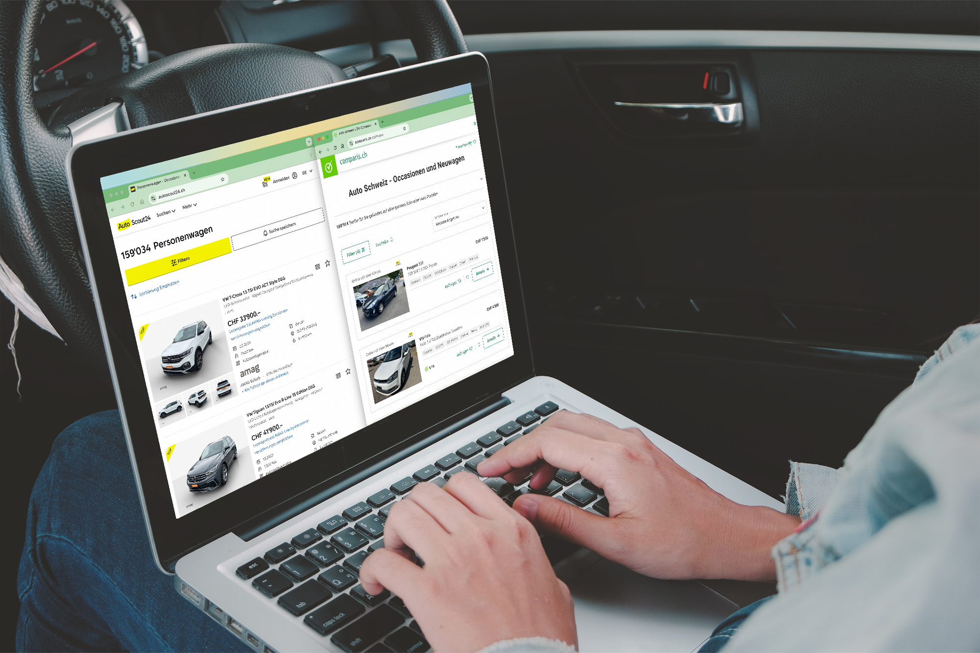Autoscout24 : partenaire Comparis pour la vente de voitures