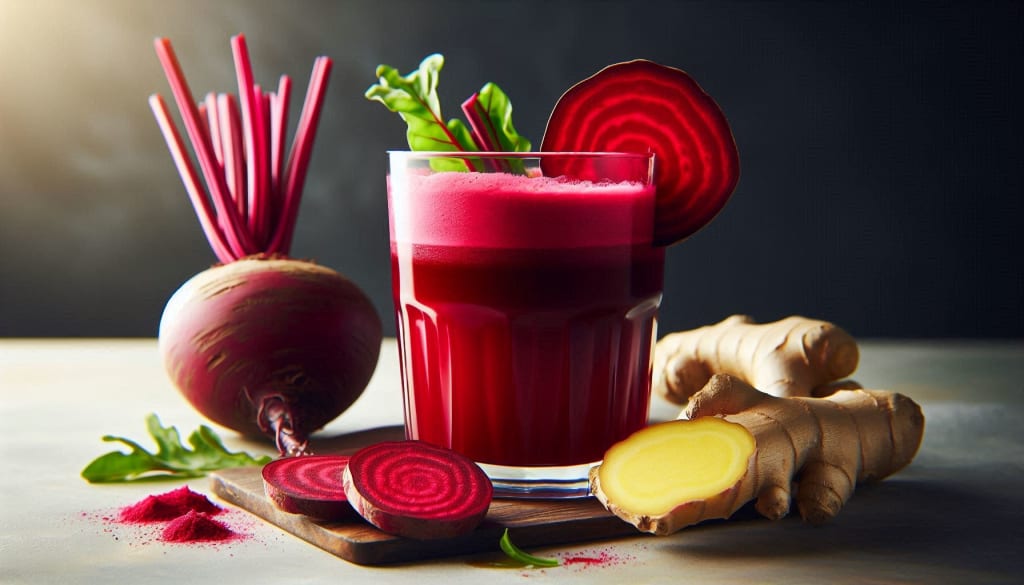 Suco Detox de Beterraba com Gengibre