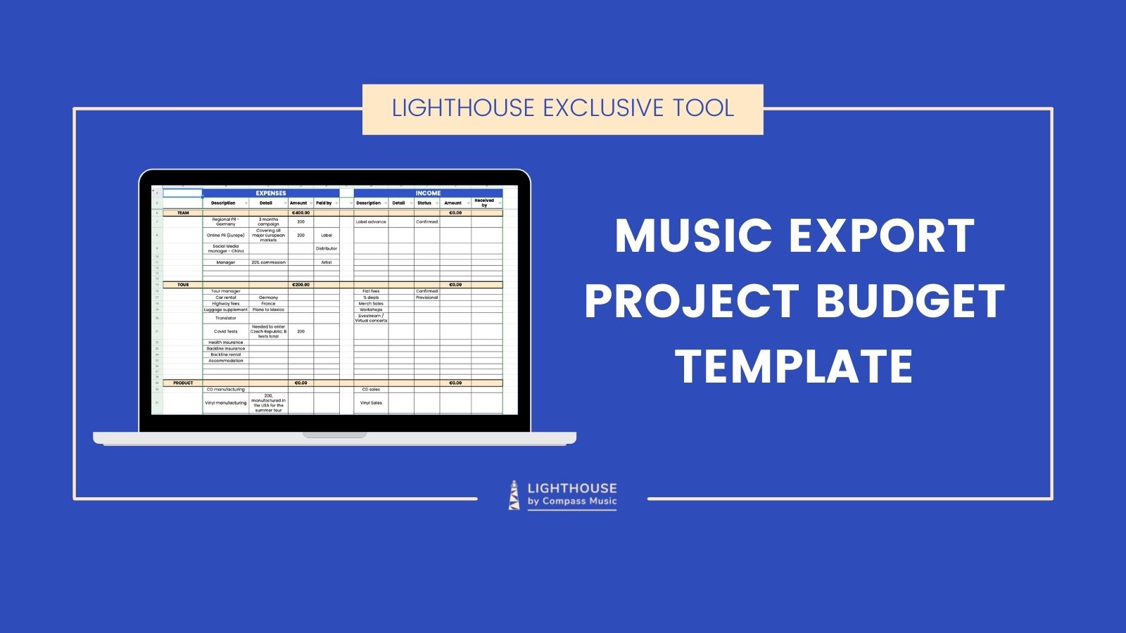 Music Export Project Budget Template photo