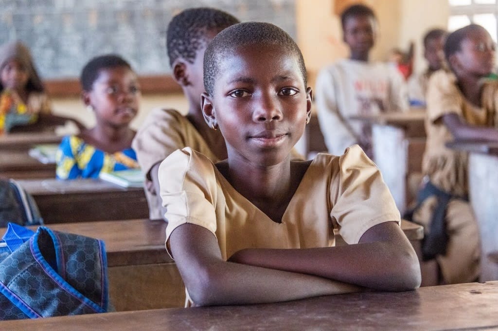 Girl sitting in a classroom